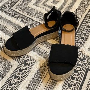 NWOT: Black Espadrille Sandals